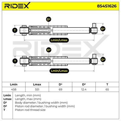 Shock Absorber RIDEX 854S1626 854S1626 - photo 6