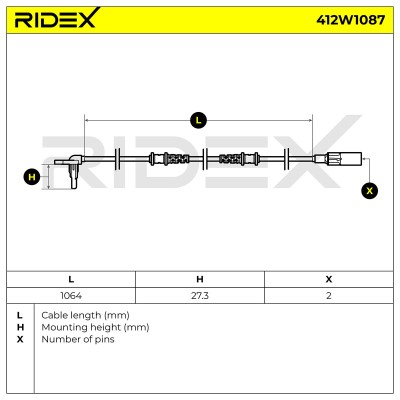 ABS Sensor RIDEX 412W1087 412W1087 - photo 5