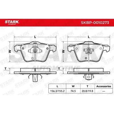 Brake Pads Set Stark SKBP-0010273 SKBP-0010273 - photo 3
