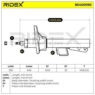 Shock Absorber RIDEX 854S0090 854S0090 - photo 7