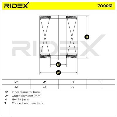 Oil Filter RIDEX 7O0061 7O0061 - photo 5