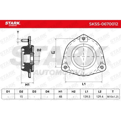 Strut Support Bearing Front Stark SKSS-0670012 SKSS-0670012 - photo 5
