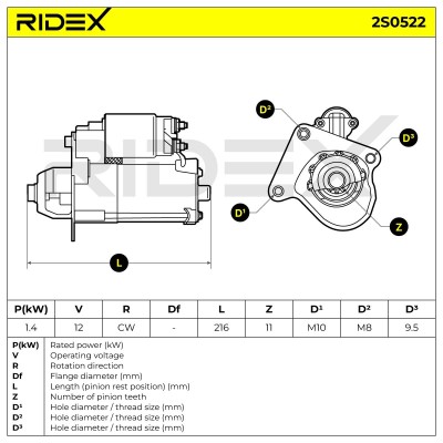 Starter RIDEX 2S0522 2S0522 - photo 8