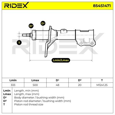 Shock Absorber RIDEX 854S1471 854S1471 - photo 7