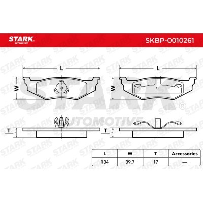 Brake Pads Set Stark SKBP-0010261 SKBP-0010261 - photo 4