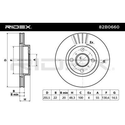 Brake Disc RIDEX 82B0660 82B0660 - photo 3