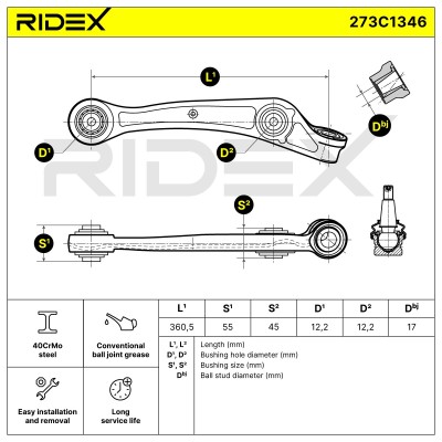 Control Arm RIDEX 273C1346 273C1346 - photo 2