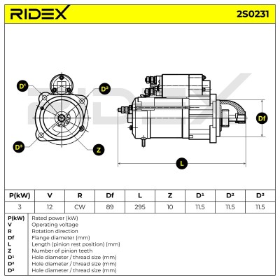 Starter RIDEX 2S0231 2S0231 - photo 7