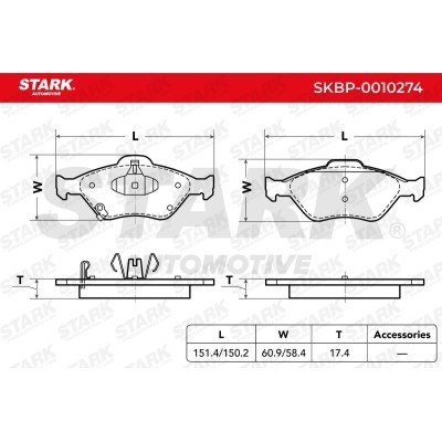 Brake Pads Set Stark SKBP-0010274 SKBP-0010274 - photo 3