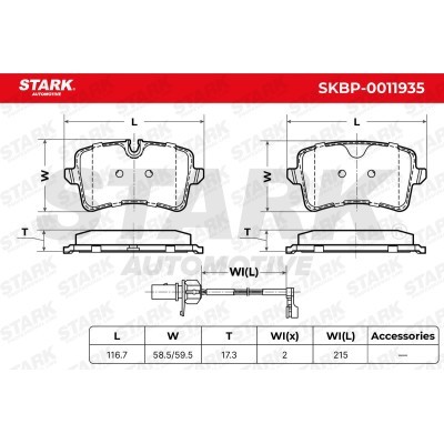 Brake Pads Set Stark SKBP-0011935 SKBP-0011935 - photo 4