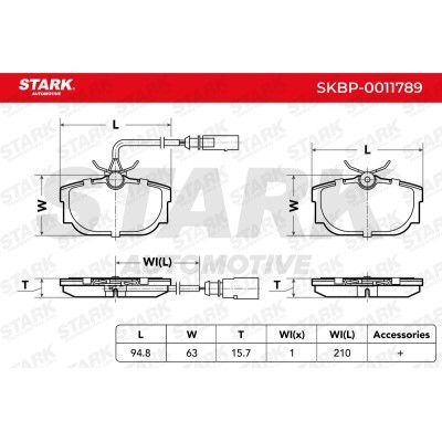 Brake Pads Set Stark SKBP-0011789 SKBP-0011789 - photo 8