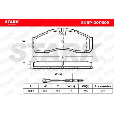 Brake Pads Set Stark SKBP-0011609 SKBP-0011609 - photo 7