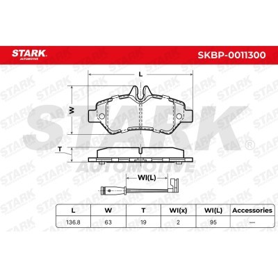 Brake Pads Set Stark SKBP-0011300 SKBP-0011300 - photo 5