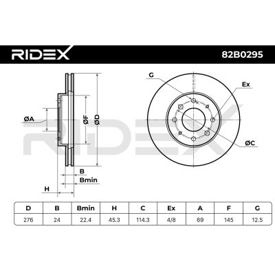 Brake Disc RIDEX 82B0295 82B0295 - photo 9