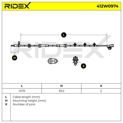 ABS Sensor RIDEX 412W0974 412W0974 - photo 6