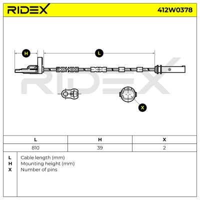 ABS Sensor RIDEX 412W0378 412W0378 - photo 5