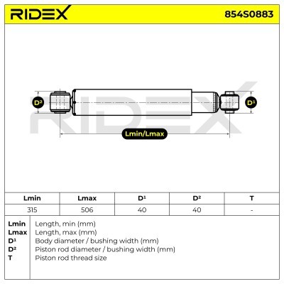 Shock Absorber RIDEX 854S0883 854S0883 - photo 8