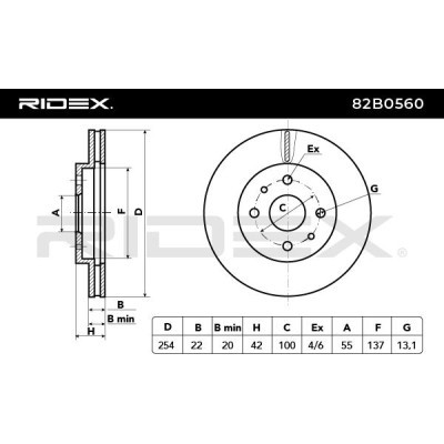 Brake Disc RIDEX 82B0560 82B0560 - photo 6