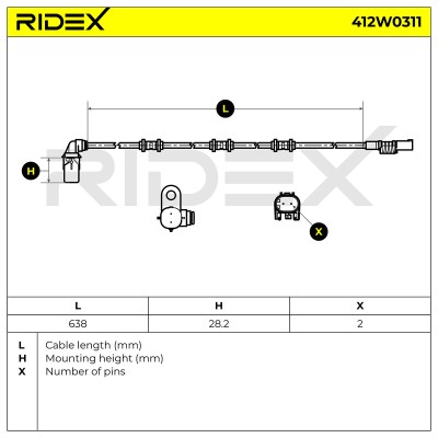 ABS Sensor RIDEX 412W0311 412W0311 - photo 6