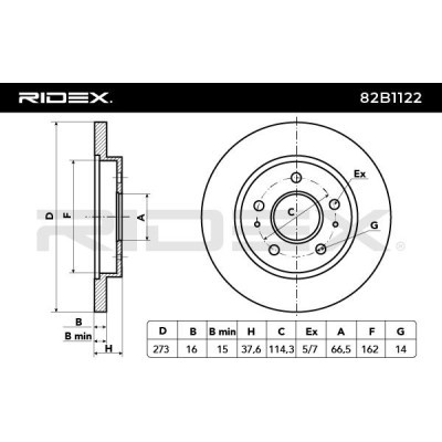 Brake Disc RIDEX 82B1122 82B1122 - photo 3