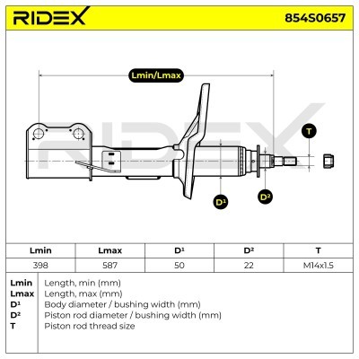 Shock Absorber RIDEX 854S0657 854S0657 - photo 8