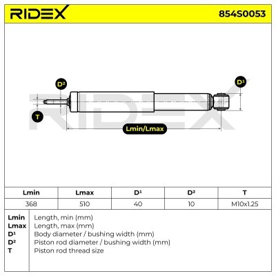 Shock Absorber RIDEX 854S0053 854S0053 - photo 9