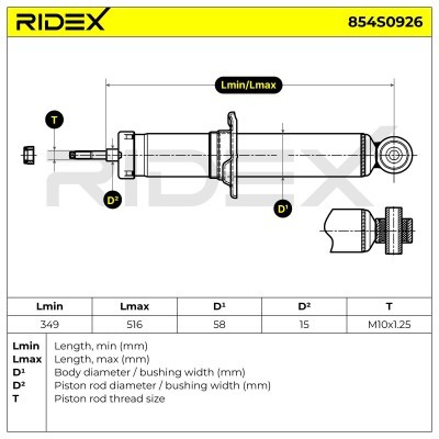Shock Absorber RIDEX 854S0926 854S0926 - photo 8
