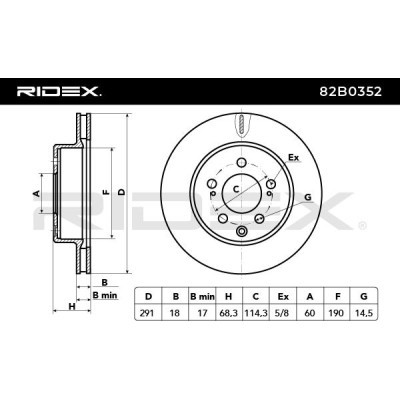 Brake Disc RIDEX 82B0352 82B0352 - photo 4