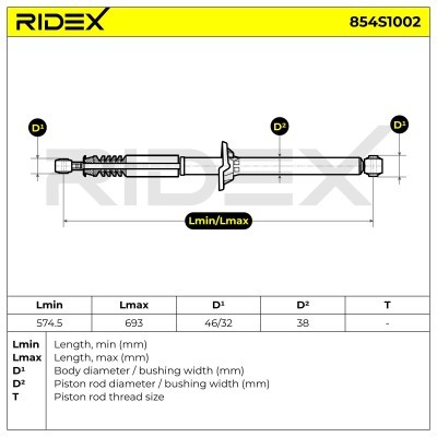 Shock Absorber RIDEX 854S1002 854S1002 - photo 8
