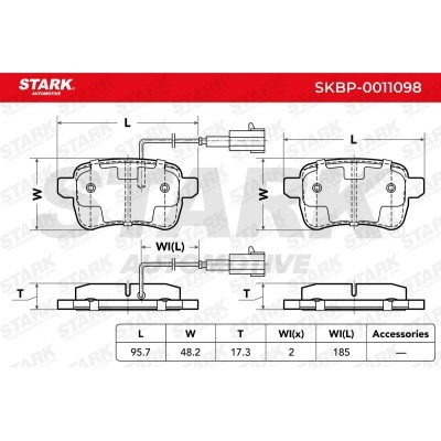 Brake Pads Set Stark SKBP-0011098 SKBP-0011098 - photo 3