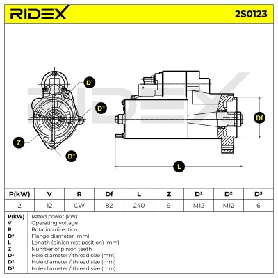 Starter RIDEX 2S0123 2S0123 - photo 7