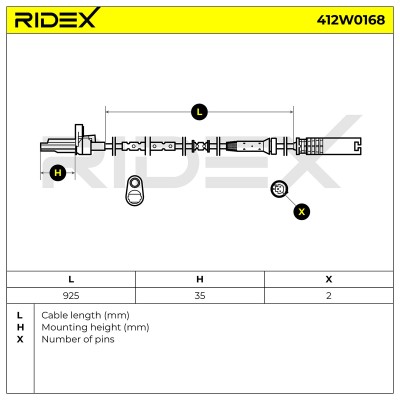 ABS Sensor RIDEX 412W0168 412W0168 - photo 7