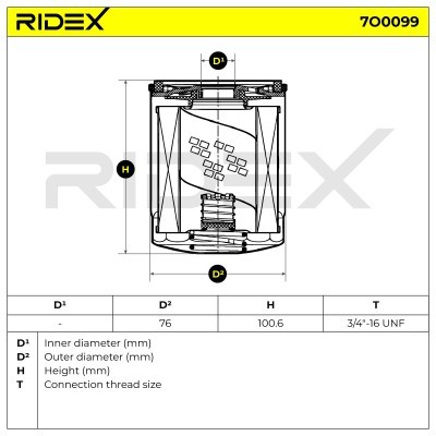 Oil Filter RIDEX 7O0099 7O0099 - photo 6