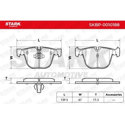 Brake Pads Set Stark SKBP-0010188 SKBP-0010188 - photo 3