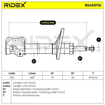 Shock Absorber RIDEX 854S0115 854S0115 - photo 8