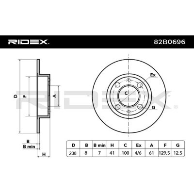 Brake Disc RIDEX 82B0696 82B0696 - photo 6