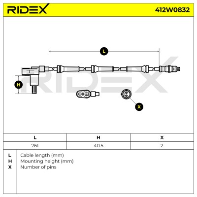 ABS Sensor RIDEX 412W0832 412W0832 - photo 6