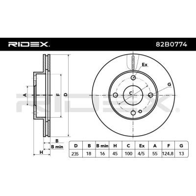 Brake Disc RIDEX 82B0774 82B0774 - photo 3