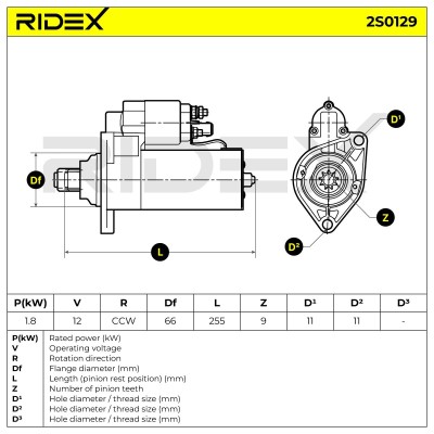 Starter RIDEX 2S0129 2S0129 - photo 6