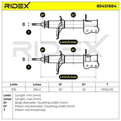 Shock Absorber RIDEX 854S1684 854S1684 - photo 5