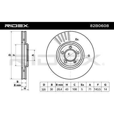 Brake Disc RIDEX 82B0608 82B0608 - photo 6