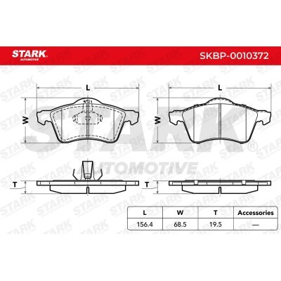 Brake Pads Set Stark SKBP-0010372 SKBP-0010372 - photo 5