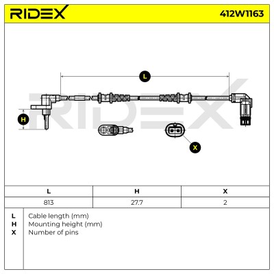 ABS Sensor RIDEX 412W1163 412W1163 - photo 6