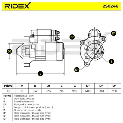 Starter RIDEX 2S0246 2S0246 - photo 7