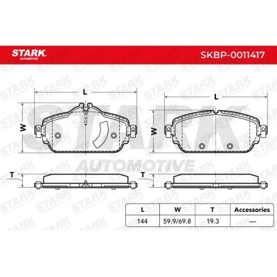 Brake Pads Set Stark SKBP-0011417 SKBP-0011417 - photo 3