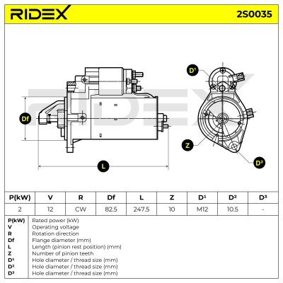 Starter RIDEX 2S0035 2S0035 - photo 7
