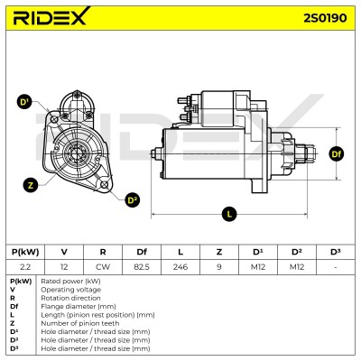 Starter RIDEX 2S0190 2S0190 - photo 7