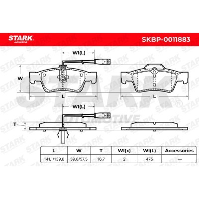 Brake Pads Set Stark SKBP-0011883 SKBP-0011883 - photo 7