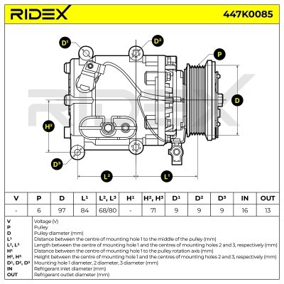 Compressor, Air Conditioning 447K0085 - photo 5