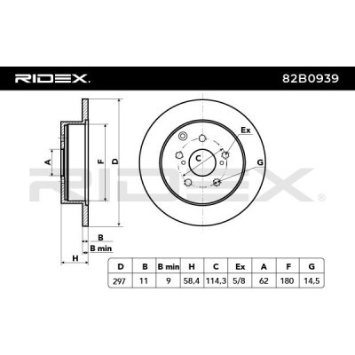 Brake Disc RIDEX 82B0939 82B0939 - photo 3